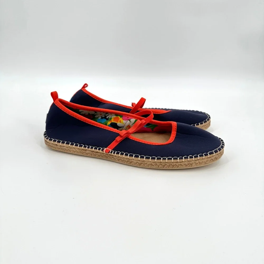 SeaStar‎ x Frances Valentine Navy Orange Espadrille Mary Jane Water Shoes 10